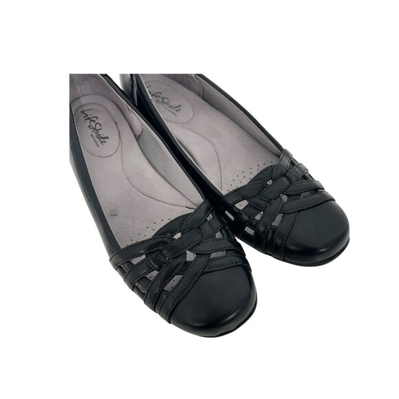 LifeStride Womens Black Slip On Flats Size 10M- Lightweight & Comfortable Design - Picture 7 of 12